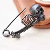 Pins Brooches Dark Retro Gothic skull shape Brooch Pendant Key Chain Bag Hanging Exquisite Handmade Accessories Z0421