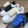 Shoe Parts Accessories 2 pair set Vintage DIY Linen Cotton Weaving Style Bold Shoelaces Low top Canvas Green Shoes lace Men Dropship 230420