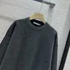 Kadın Hoodies 2023 Erken Sonbahar Ürünleri Diamond Sweater Star Process Super Shine ile dolu gelişmiş gri yuvarlak boyun!