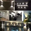 防水LEDウォールライト7W 12W IP65アングル調整可能な壁アートコブLED壁ランプ屋外の屋外ホームガーデンポーチの装飾