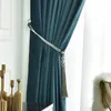 Curtain Modern Simple Curtains For Living Room Bedroom Flannel Cotton Velvet Holland Rose Color Dirty Powder