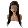 16 inches Indian Virgin Human Hair Natural Color Silky Straight 180% Density Full Lace Wig for Black Woman