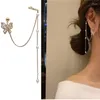 Rücken Ohrringe 1PC Mode Gold Farbe Mond Stern Clip Für Frauen Einfache Schmetterling Gefälschte Knorpel Lange Quaste Ohr Manschette schmuck Geschenke