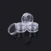 10 Gram Bottles 035 oz Plastic Pot Jars Clear Round Acrylic Container for Travel, Cosmetic, Makeup, Bead, Sample, Lip Balm, Candy, Her Dwht