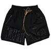 Vêtements de créateurs Short décontracté Ins Star Same Rhude American High Street Trend Brand 3M Lettre Réflexion Impression lâche DrawString Nylon Shorts Men Running Fitness Fitness