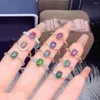 Cluster-Ringe, natürlicher Opal-Ring, mehrere Stile, 925er Silber, zertifiziert, 5 x 7 mm, schwarzer Edelstein, schönes Geschenk für Mädchen