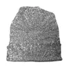 Berets Glitz Silver Glitter Bling Crystals Caps Goth Autumn Winter Outdoor Skullies Beanies Hat للجنسين من الذكور قردة محاكمة دافئة.