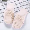 Sandals Summer Women Slide Korean Style Knitted Flat Shoes Slingback Sandal Fashion Ladies Slipper Outdoor Flip Flop Daily Walking 230420