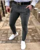 Men's Pants 2023 Spring And Fall Fashion Trend Temperament Casual Slim Type Small Leg Mouth Plaid Printed Straight