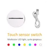 Lamphållare Touch Wall-Moned Night Light Base Cabinet Akrylhållare Belysning Tool Tillbehör Hem sovrum vardagsrum