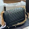 canal caviar estampado couro bolsas de ombro le menino mulheres diamante treliça cruz corpo carteira vintage cartão bolso bolsa luxo designer marca correntes