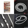 Kedjor 20-60 cm Sterling Sier Luxury Esign Noble Necklace Chain for Woman Men mode bröllopsengagemang smycken släpper dhgarden otln4