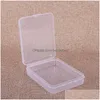 Förvaringslådor BINS Memory Card Storage Box Square Transparent plastfodral Finish Containerskydd Fall förpackning Drop Deliv Dhejz