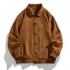 Jaquetas masculinas 2023 Casaco de camurça vintage na moda terno de beisebol outono e inverno jaqueta para meninos