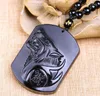 Pendant Necklaces Natural Stone Quartz Crystal Black Obsidian Hand Carved Wolf Hoof Lucky Amulet For Diy Jewelry Making Necklace