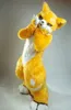 2024 halloween kostym gul lång päls husky hund räv maskot kostym påsk kanin plysch kostym dräkt tema fancy klänning reklam födelsedagsfest kostym dräkt