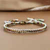 Strand Retro Wrap Bracelet Multicolor String Lucky Rope Tissé Bracelets Bracelets Main Couple Hommes Femmes Bracelet Ami Bijoux