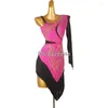 Stage Wear Imitation Diamant Autrichien Danse Latine Professionnelle Performance Haut De Gamme Robe De Compétition Rumba Chacha