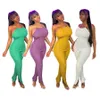 Kvinnor snör upp stropplös jumpsuit designer casual övergripande ärmlösa split långa byxor playsuits sexiga backless rompers kvinnor sommarkläder 9754