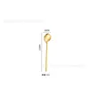 Gold Plated Stainless Steel Spoons Teaspoons Set for Coffee Sugar Dessert Cake Ice Cream Soup