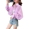 Women's Blouses Short Cardigan Thin Top Long Sleeved Summer Breathable Sun Protection Shirt Jacket