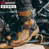 Boots Scoyco Waterproof Leather Brown Motorcycle Boots Men Women Retro Bike Boots Anti-slip Cafe Racer Shoes Riding Protective Gear 231120