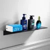 Bathroom Shelves 30-50cm Modern Brushed Gold Black White Bathroom Storage Rack Bathroom Shelves Kitchen Wall Shelf Home Accessories 230421