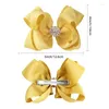 Hair Accessories 5inch Girls Solid Bows With Clips Grosgrain Ribbon Kids Headwear Boutique Barrettes Bow-knot Styling Decor Tools