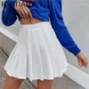 Röcke 2023 Faltenrock Frauen Hohe Taille Sexy Mini Tennis Mädchen Tanz Kawaii Casual Koreanische Weiß Schwarz Faldas