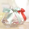 Jewelry Pouches European Diamond Shape Hollow Candy Box Handmade Bow Transparent Wedding Decoration Christmas Gifts
