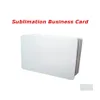 Business Card Files Wholesale Sublimation Metal Cards Heat Transfer Blank Aluminum Plate 3.1X2.1Inch 100Pcs/Set Double Side For Sub Dhnzy