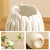 Vases Creative Ceramic Japanese Classic White/gray Porcelain Tabletop Flower Crafts Home Decor Living Room Decoration