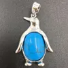 Pendant Necklaces Carnelian Howlite Malachite Aventurine Crystal Tiger Eye Blue Sand Lapis Lazuli Unakite Penguin Bead PWB741