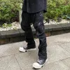 Мужские брюки с двойной молнией спереди, прямые свободные мужские повседневные брюки в стиле Vibe, черные брюки с несколькими карманами, большие спортивные брюки для пар 231121