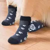 Köpek giyim 4pcs Noel sevimli ekose sıcak köpek çorapları Pet Düğümler Anti Slip Ayakkabıları Küçük Orta Köpekler Aksesuar