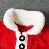 Kläder sätter 4st/3-24 månader/jul jultomten outfit födda kläder set vinter fleece topshatssocks baby pojkar kläder bc1035 231120