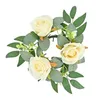 Dekorativa blommor Pelar Candle Ring Wreath Candleholder For Living Room bordsskiva hem