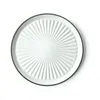 Plates Filter Oil Plate Ceramic Sauce Separation Tray Japanese Style Pastry Dish Round Shape Drain Fries Pan Fast