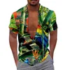 Chemises décontractées pour hommes Parrot Print 3d Digital Loose Short Sleeve Shirt Pack Men T Unisex One Body