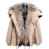 Women's Down Parkas MAOMAOKONG Winter lined coats warm natural raccoon removal lining Women fur coat leather jacket winter clothes parka 231120
