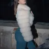 Futro dla kobiet sztuczne futro swobodny biały czarny puszysty jesienny zimowy futra futra damska kurtka z długim rękawem puffer fur