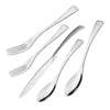 Ensemble de couverts Silver Dingeware Set 1/2/4Set Western Knife Dessert Fork Spoon Cutlery Speerware 304 En acier inoxydable