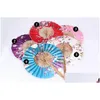 Party Favor Japanese Style Windmill Bamboo Silk Round Fan Hand Flower Hold Fans Hanging Decorative Holiday Shower Drop Deliv Dhntz