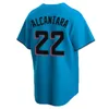 2 Jazz Chisholm Jr. Baseball Jersey Sandy Alcantara Garrett Cooper Joey Wendle Jon Berti Miami Jorge Soler Max Meyer Miguel Rojas Jean Segura Jesus Luzardo Chargois