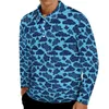Polos pour hommes dessin animé nuage T-Shirts décontractés ciel bleu nuageux polos hommes Streetwear chemise quotidien à manches longues motif vêtements grande taille