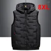 Mäns västar 2023 Autumn Winter Fashion Warm Solid Color Thick Vest Men ärmlös jacka Coat Waistcoat plus storlek 8xl hane