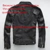 Mens Leather Faux Tcyeek äkta jacka män äkta får get get svartbrun manlig bombplan motorcykeljackor vårens höstkläder L1 231120