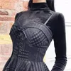 Casual Dresses Emo Women Pleid Pleated Mini Dress Gothic Harajuku Sexig Sling Rem Backless Rock Punk Jurken Goth Girls Female Short