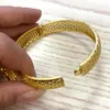 Pulseira pulseira de pulseiras 24k Bracelets de cores douradas dubai para mulheres Big Flower Wedding Ajustável Jóias Etíopes Presentes