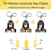 Anime Mikasa AOT 3D Anime Porte-clés PET Acrylique Taille 6 cm pour pendentifs de sac à dos, pendentifs de voiture, accessoires de mode, cadeaux créatifs personnalisés